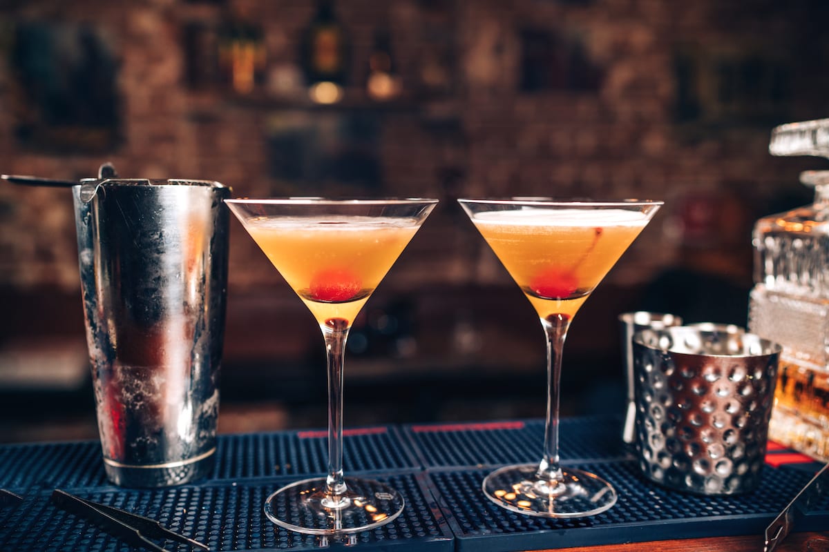 Der perfekte manhattan cocktails