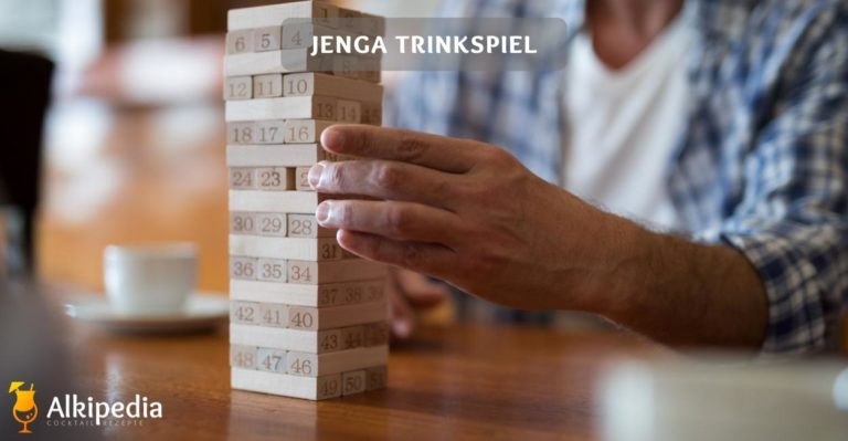 Jenga trinkspiel zuberhör- aufgebauter jengaturm