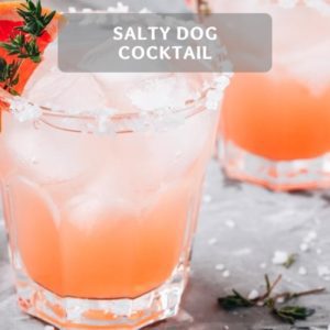 Salty dog cocktail auf steinplatte